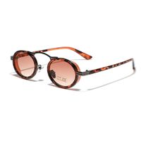 Hip-hop Streetwear Solid Color Ac Oval Frame Full Frame Women's Sunglasses sku image 2