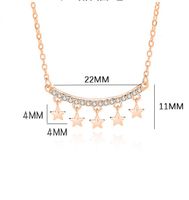 Simple Style Star Sterling Silver Polishing Plating Inlay Zircon Necklace main image 2