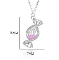Ig Style Sweet Candy Sterling Silver Polishing Plating Zircon Pendant Necklace main image 2