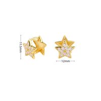 1 Pair Commute Star Plating Inlay Sterling Silver Zircon Earrings main image 3
