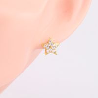 1 Pair Commute Star Plating Inlay Sterling Silver Zircon Earrings main image 7