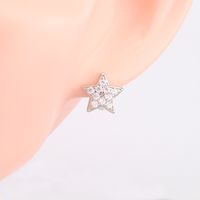 1 Pair Commute Star Plating Inlay Sterling Silver Zircon Earrings main image 8