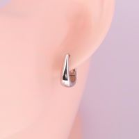 1 Pair Simple Style U Shape Plating Sterling Silver Gold Plated Earrings main image 6