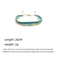 Simple Style Classic Style Color Block Natural Stone Layered Knitting 18k Gold Plated Bracelets main image 2