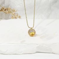 Elegant Luxurious Solid Color Zircon Metal Copper Wholesale Pendant Necklace main image 4