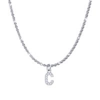 Moda Letra Acero Inoxidable Enchapado Embutido Diamante Artificial Collar Colgante 1 Pieza sku image 3