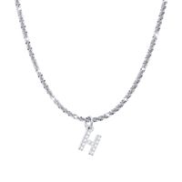 Moda Letra Acero Inoxidable Enchapado Embutido Diamante Artificial Collar Colgante 1 Pieza sku image 8