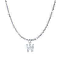 Moda Letra Acero Inoxidable Enchapado Embutido Diamante Artificial Collar Colgante 1 Pieza sku image 23