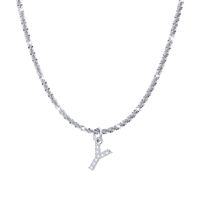 Moda Letra Acero Inoxidable Enchapado Embutido Diamante Artificial Collar Colgante 1 Pieza sku image 25
