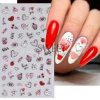 Valentine's Day Retro Sweet Cartoon Heart Shape Rose Pvc Nail Decoration Accessories 1 Piece main image 3