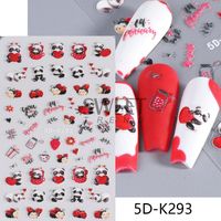 Valentine's Day Retro Sweet Cartoon Heart Shape Rose Pvc Nail Decoration Accessories 1 Piece sku image 4