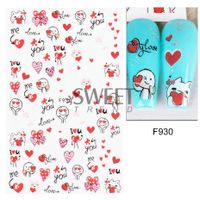 Valentine's Day Retro Sweet Simple Style Cartoon Heart Shape Rose Pvc Nail Decoration Accessories 1 Piece sku image 6