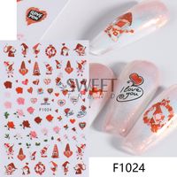 Valentine's Day Retro Sweet Simple Style Cartoon Heart Shape Rose Pvc Nail Decoration Accessories 1 Piece sku image 4