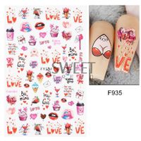 Valentine's Day Retro Sweet Simple Style Cartoon Heart Shape Rose Pvc Nail Decoration Accessories 1 Piece sku image 11