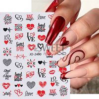 Valentine's Day Retro Sweet Simple Style Heart Shape Rose Flower Pvc Nail Decoration Accessories 1 Piece main image 5