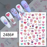 Valentine's Day Retro Sweet Simple Style Heart Shape Rose Flower Pvc Nail Decoration Accessories 1 Piece sku image 5