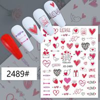 Valentine's Day Retro Sweet Simple Style Heart Shape Rose Flower Pvc Nail Decoration Accessories 1 Piece sku image 8
