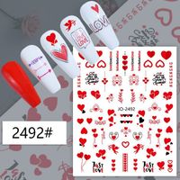 Valentine's Day Retro Sweet Simple Style Heart Shape Rose Flower Pvc Nail Decoration Accessories 1 Piece sku image 11