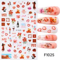 Valentine's Day Cute Sweet Heart Shape Rose Bow Knot Pet Nail Decoration Accessories 1 Piece sku image 5