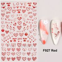 Valentine's Day Cute Sweet Heart Shape Rose Bow Knot Pet Nail Decoration Accessories 1 Piece sku image 25