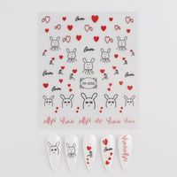 Valentine's Day Simple Style Heart Shape Pet Nail Decoration Accessories 1 Piece sku image 1