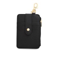 Women's Solid Color Pu Leather Zipper Card Holders sku image 5