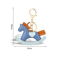 Cartoon Style Horse Pu Leather Unisex Keychain main image 2