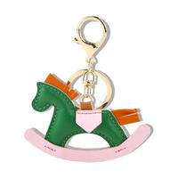 Cartoon Style Horse Pu Leather Unisex Keychain sku image 5