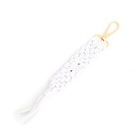 Bohemian Solid Color Cotton Knitting Tassel Bag Pendant Keychain sku image 2