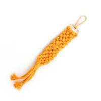 Bohemian Solid Color Cotton Knitting Tassel Bag Pendant Keychain sku image 4