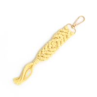 Bohemian Solid Color Cotton Knitting Tassel Bag Pendant Keychain sku image 6