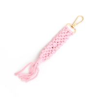 Bohemian Solid Color Cotton Knitting Tassel Bag Pendant Keychain sku image 8