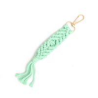 Bohemian Solid Color Cotton Knitting Tassel Bag Pendant Keychain sku image 9