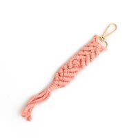Bohemian Solid Color Cotton Knitting Tassel Bag Pendant Keychain sku image 7