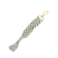 Bohemian Solid Color Cotton Knitting Tassel Bag Pendant Keychain sku image 5