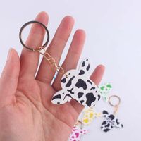 Cute Cows Wood Unisex Keychain main image 3