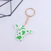 Cute Cows Wood Unisex Keychain sku image 5