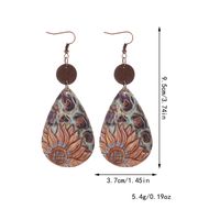 1 Pair Simple Style Classic Style Cactus Sunflower Cattle Patchwork Pu Leather Drop Earrings sku image 4