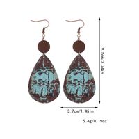 1 Pair Simple Style Classic Style Cactus Sunflower Cattle Patchwork Pu Leather Drop Earrings sku image 3