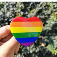 1 Piece Tinplate Rainbow Heart Shape sku image 1