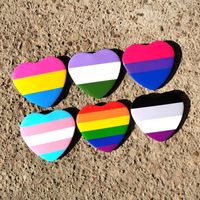 1 Piece Tinplate Rainbow Heart Shape main image 1