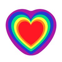 1 Piece Tinplate Rainbow Heart Shape sku image 10