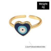 Casual Streetwear Eye Copper Plating Inlay Zircon Open Rings main image 2