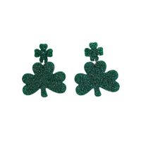 1 Pair Casual Simple Style Shamrock Lips Four Leaf Clover Arylic Drop Earrings main image 2