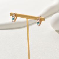1 Pair Sweet Shiny Round Inlay Copper Pearl Zircon 18K Gold Plated Earrings main image 4