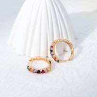 1 Pair Sweet Shiny Round Inlay Copper Pearl Zircon 18K Gold Plated Earrings main image 8