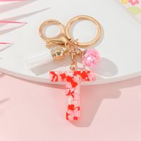 Romantic Simple Style Letter Resin Tassel Valentine's Day Bag Pendant Keychain sku image 10