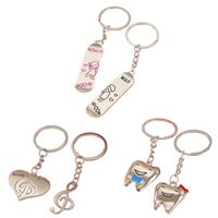 Simple Style Heart Shape Alloy Valentine's Day Keychain main image 3