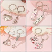 Simple Style Heart Shape Alloy Valentine's Day Keychain main image 4