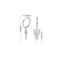 1 Pair Simple Style Heart Shape Plating Sterling Silver Gold Plated Drop Earrings main image 4